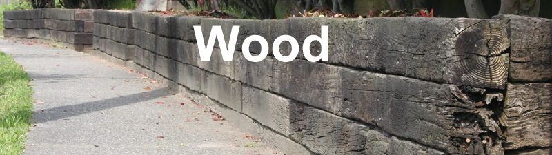 wood retaining wall